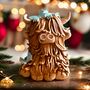 Handmade Highland Cow Butterflies Medium Ceramic Sculpture Ornament, thumbnail 1 of 5