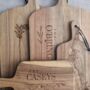 Large Personalised Acacia Wooden Chopping Board Gift, thumbnail 2 of 7