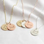 Personalised Mixed Metal Disc Charm Necklace, thumbnail 1 of 9