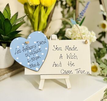 Personalised New Baby Gift Wooden Plaque, 4 of 4