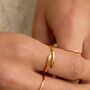 Parallel Layering Minimal Gold Ring, thumbnail 1 of 4