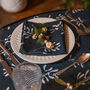 Luxury Christmas Napkin Sets Mistletoe Dark Navy Blue, thumbnail 1 of 5