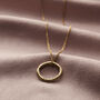 Textured Confetti Birthstone Organic Hoop Necklace, thumbnail 6 of 11