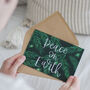 Peace On Earth Fir Christmas Tree Card, thumbnail 1 of 2