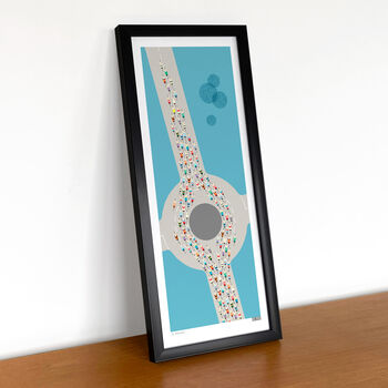 Peloton Roundabout Cycling Art Poster, 4 of 9