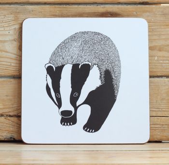 Nocturnal Coasters Choice Of Badger, Hedgehog And Hare, 3 of 5