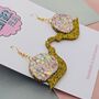 Gold Snail Glitter Resin Earrings, thumbnail 3 of 5
