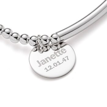 Personalised Silver Heart Clasp Bracelet, 3 of 7