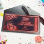 Personalised Shiny Foil Driving Experience Voucher On Black Card, thumbnail 2 of 5