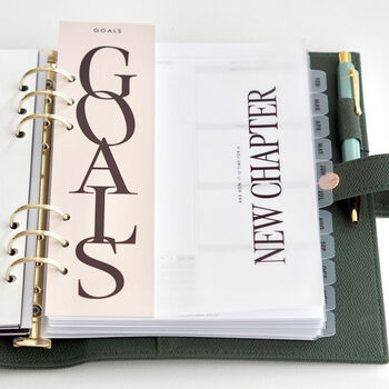 Personalised Vegan Leather A5 Ring Binder Organiser | Deep Green, 4 of 4