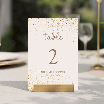 Confetti Personalised Wedding Table Numbers, 2 of 6