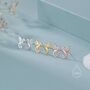 Sterling Silver Extra Small Dragon Stud Earrings, thumbnail 7 of 12