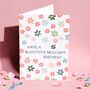 Blooming Brilliant Floral Birthday Card, thumbnail 1 of 2