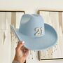 Birthday Pearl And Diamante Personalised Cowboy Hat, thumbnail 1 of 3