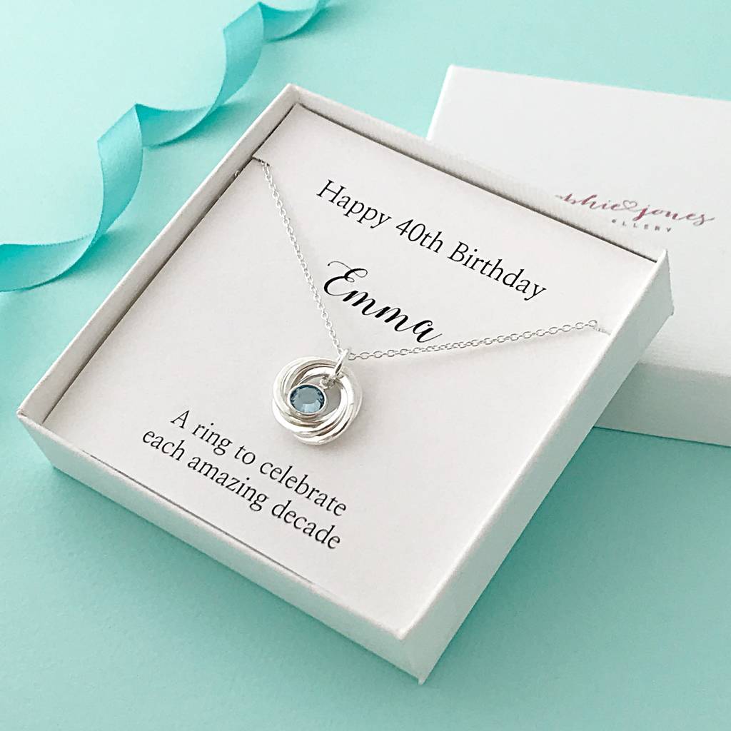Amazon.com: 40th Birthday Gifts for Women | Rose Gold Necklace | 40th  Birthday : Handmade Products