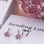 Sterling Silver Birthstone Stud Earrings For Her October Birthstone Earrings Gift, thumbnail 2 of 7