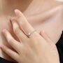 Sterling Silver Sparkly Cz Soft Ring, thumbnail 3 of 10