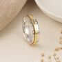 Sterling Silver And Brass Personalised Spinner Ring – 6mm, thumbnail 5 of 12