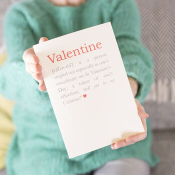 Valentine Romantic Definition Valentine's Day Card, 2 of 6