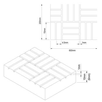 Embossed T Basketweave Xps Foam Sheet For Model Making, 2 of 9