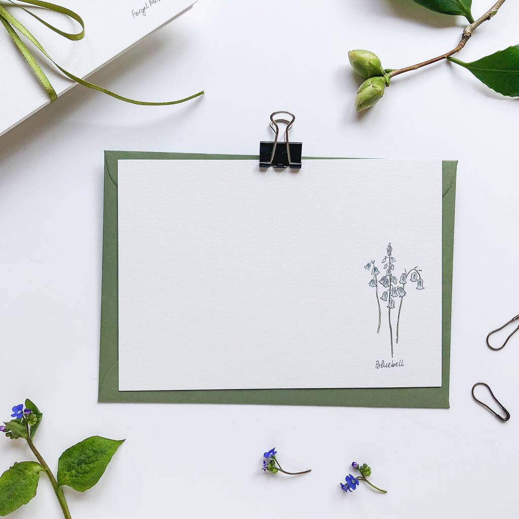 Hand Illustrated ‘Spring Flowers’ Flat Notecard Set, 1 of 8
