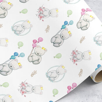 Bears Childrens Wrapping Paper Roll Or Folded, 3 of 3