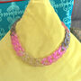 Chunky Multi Coloured Gold Acrylic Link Necklace, thumbnail 1 of 7