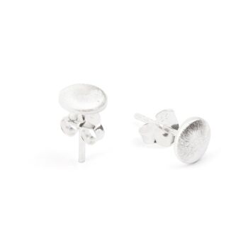 Lauren Sterling Silver Circle Textured Studs, 2 of 2