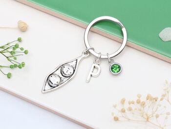 Two Peas In A Pod Personalised Keyring, 3 of 9