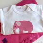 Pink Elephant Sleepsuit, thumbnail 2 of 3