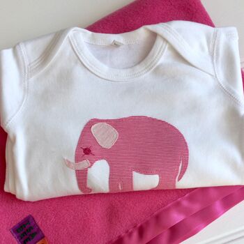 Pink Elephant Sleepsuit, 2 of 3