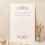 Dried Flower Hoop Wedding Order Of The Day Sign, thumbnail 1 of 2