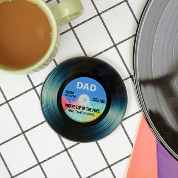 'Top Of The Pops' Glass Coaster For Dad, 4 of 6
