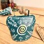 Blue Swirl Traditional Indian Hanging Cow Bell Chime, thumbnail 2 of 9