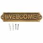 Custom Solid Brass Welcome Plaque With Antique Finish, thumbnail 1 of 6