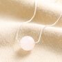 Semi Precious Stone Ball Pendant Necklace In Silver, thumbnail 1 of 8