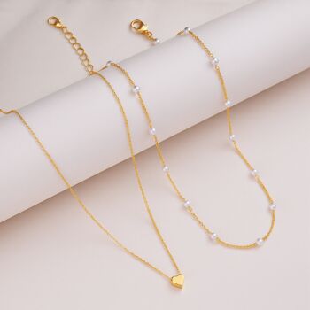 Elegant Pearl And Heart Trio Jewellery Set, 4 of 4