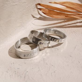 Personalised Affirmation Mantra Ring In Silver Or Gold, 10 of 10