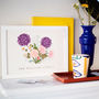 Birth Flower Family Print, Unframed, thumbnail 10 of 12