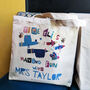 Personalised Time Flies With A Fun Teacher Bag, thumbnail 1 of 9