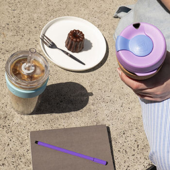 Keepcup Booked And Busy Purple Moonlight Reusable Hot And Cold Cup Gift Set, 2 of 5