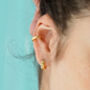 Pastel Stone Petite Hoop Earrings, thumbnail 2 of 9