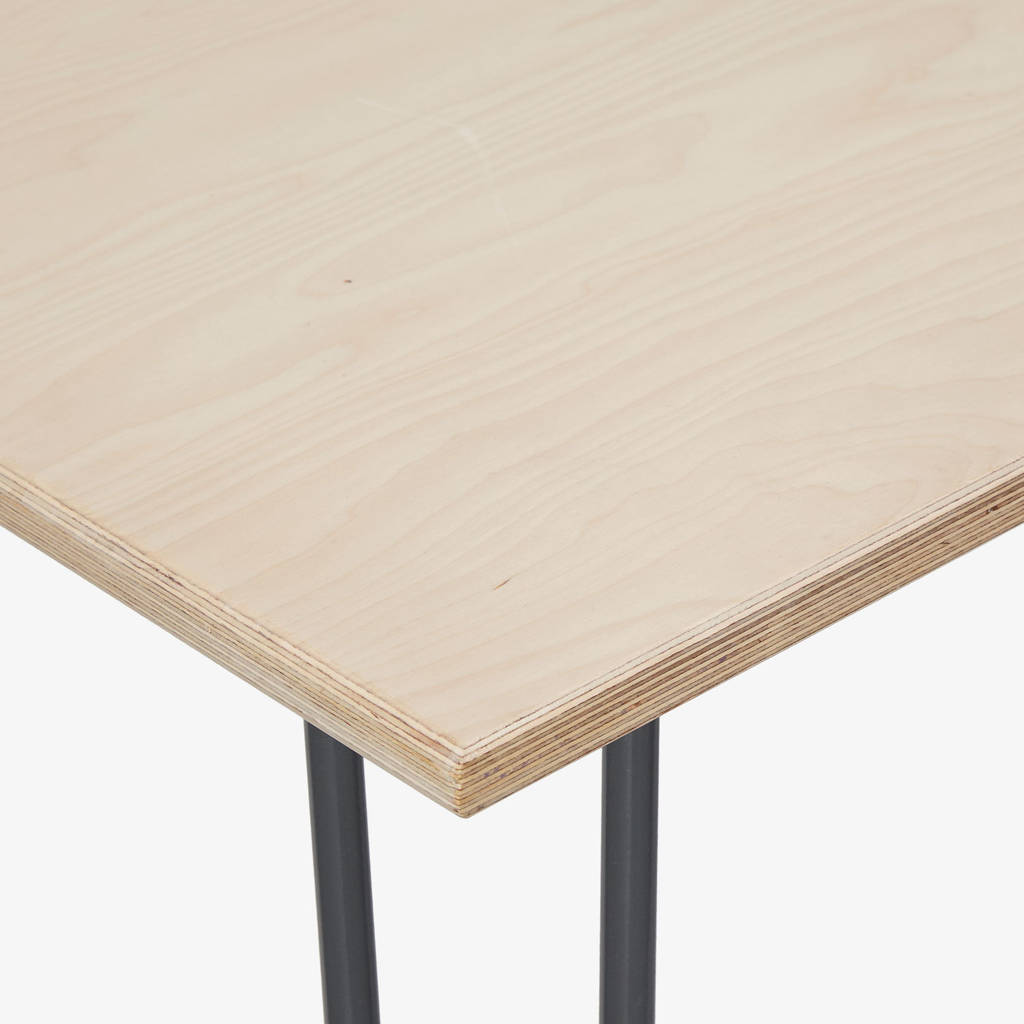 Dining Table, Industrial, Hairpin Legs, Plywood By Cord Industries