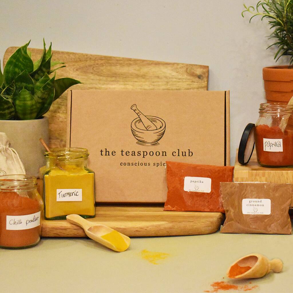 Essential Kitchen Spices Gift Box By The Teaspoon Club   Original Essential Spices Gift Box 