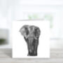 Atik The Elephant Blank Greeting Card And Envelope, thumbnail 2 of 4