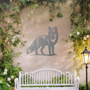 Metal Fox Wall Art Outdoor Garden Decor Rusted Gift Idea, 7 of 10