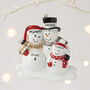 Personalised Snowman Baby Bump Family Decoration, thumbnail 1 of 2