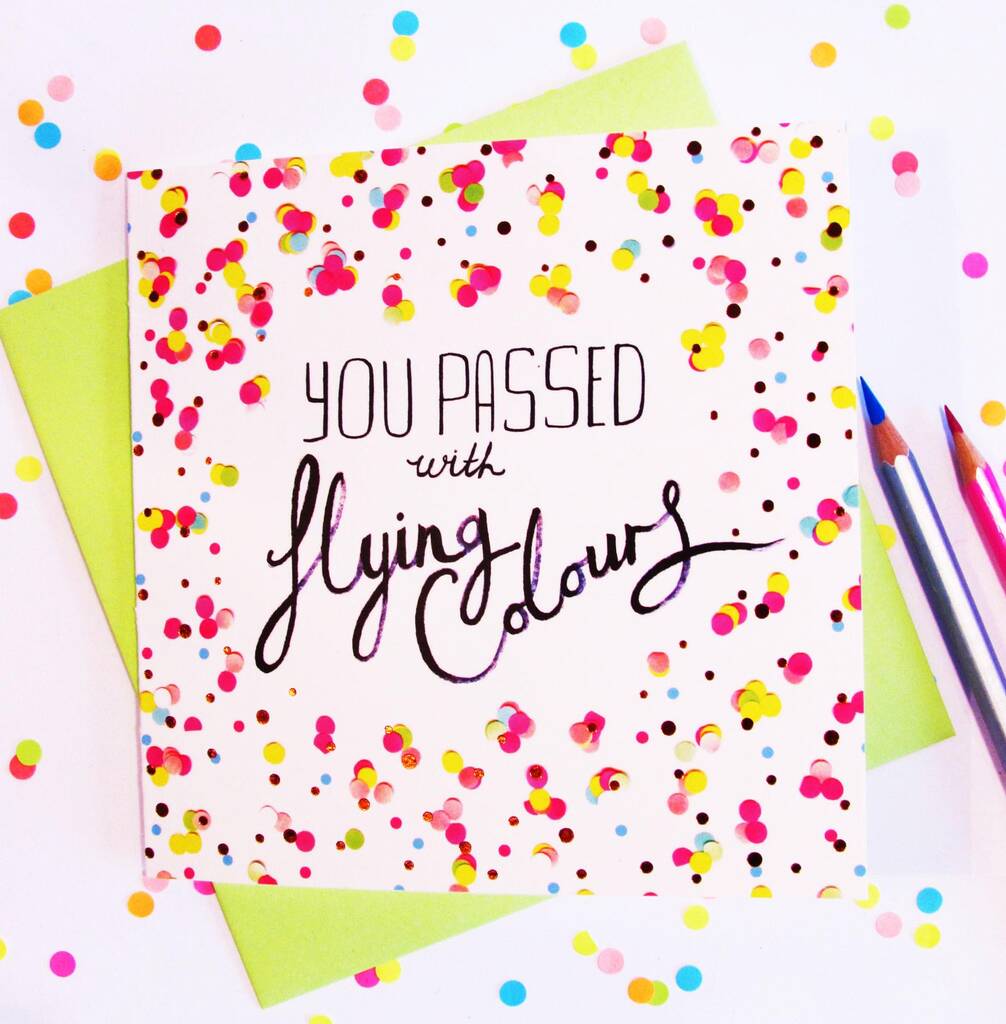  You Passed With Flying Colours Greeting Card By Fay s Studio 