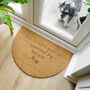 Personalised Approved By Pet Half Moon Indoor Doormat, thumbnail 1 of 6