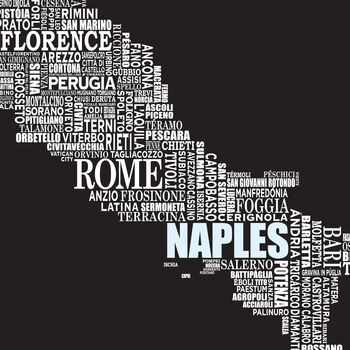 Personalised Italy Map, 2 of 4